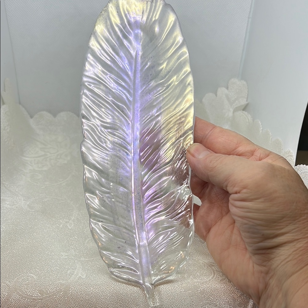 Iridescent resin Leaf Tray